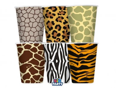 Animal Print Ποτήρια Χάρτινα (6τμχ)