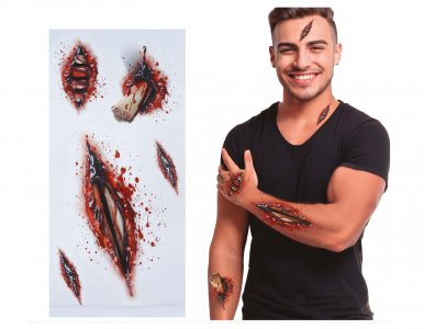 Open Wounds Tattoos (5pcs)