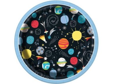Party in Space Small Paper Plates (8pcs)