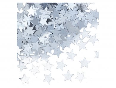 Silver Stars Table Confettis