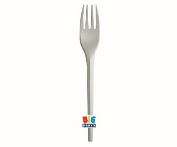 Ασημί Ecolor Compostable Πιρουνάκια (20τμχ)
