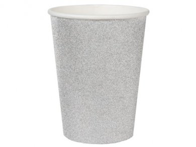 Silver Glitter Paper Cups (10pcs)