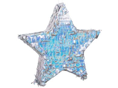 Silver Iridescent Star Pinata