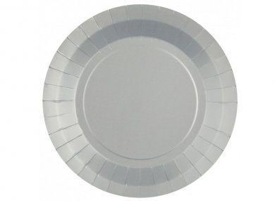 Ασημί Μεγάλα Χάρτινα Πιάτα (10τμχ)