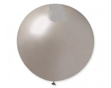 Silver Pearl Sphere Shaped Latex Balloon (80cm)