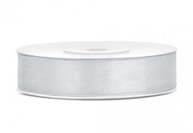 Silver Satin Ribbon (1,2cm x 25m)