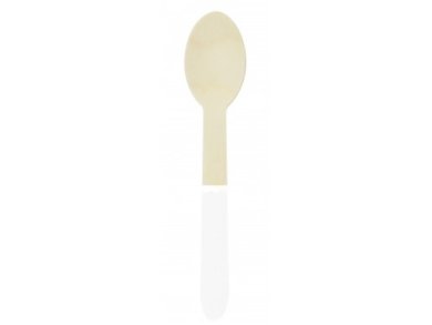 White Wooden Spoons with Gold Foiled Detail (8pcs)
