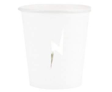 White Paper Cups with a Lightning Bolt the Scar of Harry Potter (8pcs)