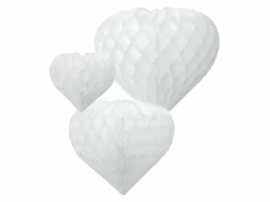 White Heart Shaped Honeycombs (3pcs)