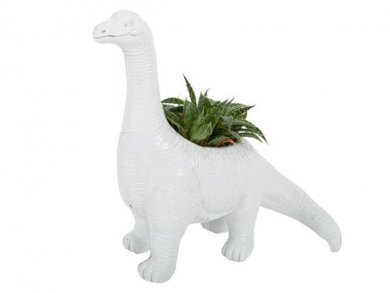 White Brachiosaurus Decorative Pot