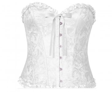 White Corset with Relief Design (M/L)