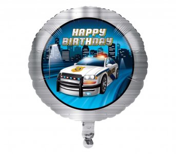 Police Happy Birthday Foil Balloon (45cm)