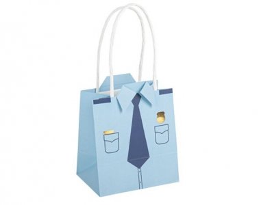 Blue and Gold Police Party Bags (4pcs)