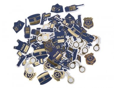 Blue and Gold Police Table Confetti (100pcs)