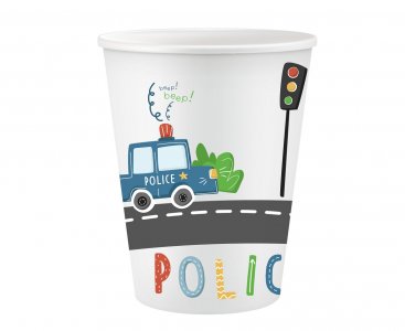 Police in Action Paper Cups (6pcs)