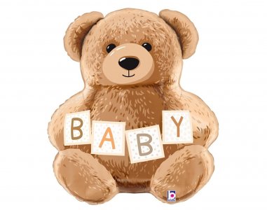 Baby Καφέ Αρκουδάκι Super Shape Μπαλόνι (60εκ)