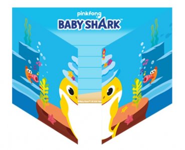 Baby Shark Party Invitations (8pcs)