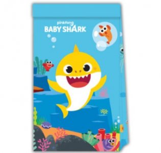 Baby Shark Paper Party Bags (4pcs)
