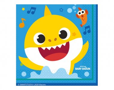 Baby Shark Χαρτοπετσέτες (16τμχ)