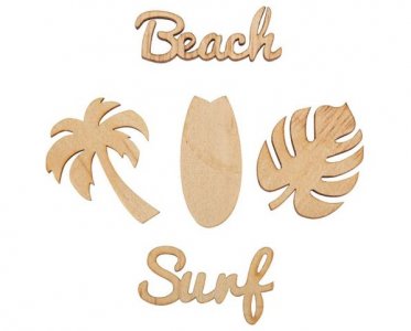 Beach Party Wooden Confetti (10pcs)