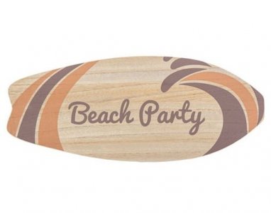 Beach Party Wooden Decorative Surfboard (60cm x 25cm)