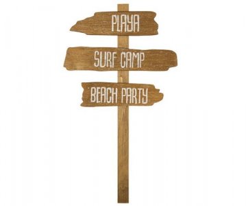Beach Party Wooden Sign (70cm x 40cm)