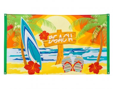 Beach Tropical Party Υφασμάτινο Μπάνερ (90εκ x 150εκ)