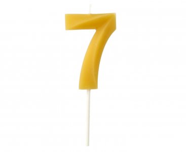 Bee Wax Νούμερο 7 Κεράκι για Τούρτα (4,5εκ)