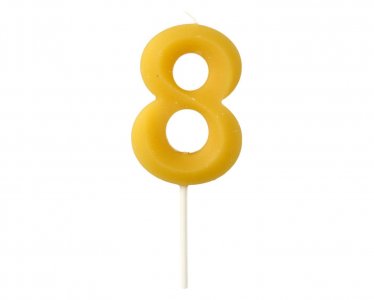 Bee Wax Νούμερο 8 Κεράκι για Τούρτα (4,5εκ)