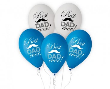 Best Dad Ever Set of Latex Balloons (5pcs)