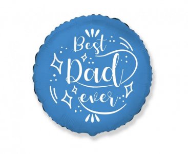 Best Dad Ever Γαλάζιο Foil Μπαλόνι (45εκ)