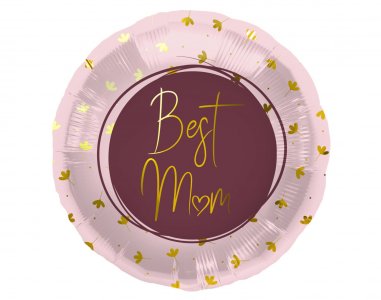 Best Mum Foil Balloon with Gold Letters (45cm)