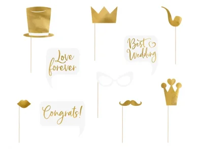 Best Wedding Photo Booth Props (10pcs)