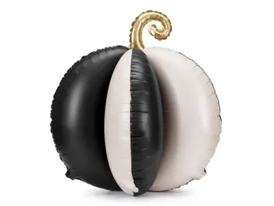Black and Cream Κολοκύθα Επιδαπέδιο Super Shape Foil Μπαλόνι (58εκ)