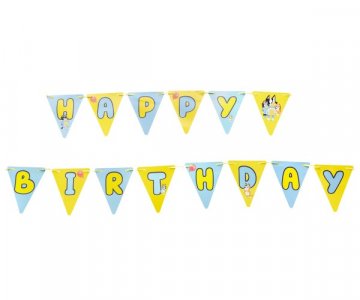Bluey Happy Birthday Γιρλάντα με Σημαιάκια (450εκ)