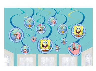 Spongebob Swirl Decorations (12pcs)