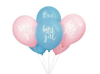 Boy or Girl Latex Balloons for the Gender Reveal (8pcs)
