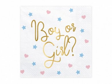 Boy or Girl Luncheon Napkins for Gender Reveal (20pcs)