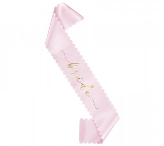 Bride to Be Pink Sash with Scalloped Edge