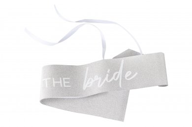 Bride to Be Silver Sash with Glitter