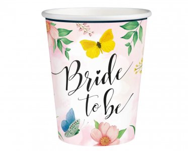 Bride to Be με Λουλούδια Ποτήρια Χάρτινα (6τμχ)