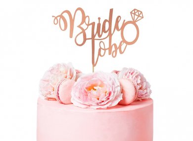 Bride to Be Rose Gold Cake Topper