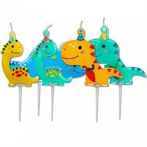 Happy Dinosaurs Cake Candles (5pcs)