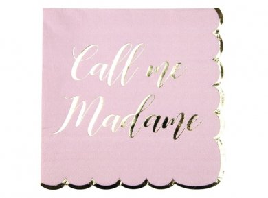 Call Me Madame Ροζ Χαρτοπετσέτες με Χρυσοτυπία (16τμχ)