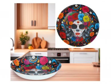 Catrina Day of The Dead Επαναχρησιμοποιούμενο Μπολ (32εκ)