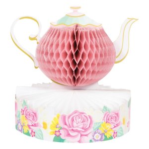 Floral Tea Party Centerpiece Table Decoration (24,3cm x 25,4cm)