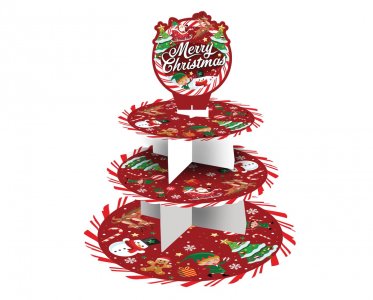 Christmas Friends 3Tier Cupcake Stand (40cm x 30cm)