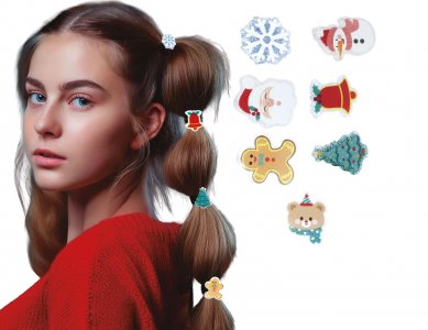 Christmas Hair Ties (6pcs)