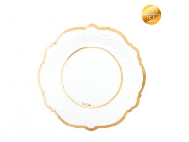 Classic Small Paper Plates with Gold Foiled Print 8/pcs