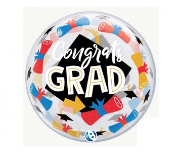 Congrats Grad Bubble Balloon (55,5cm)